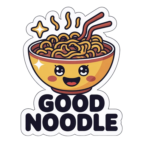 Cute Kawaii Good Noodle Bowl Sticker