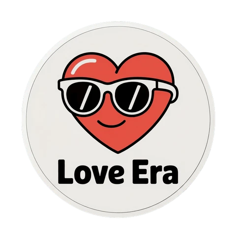 Cool Heart with Sunglasses Love Era Sticker