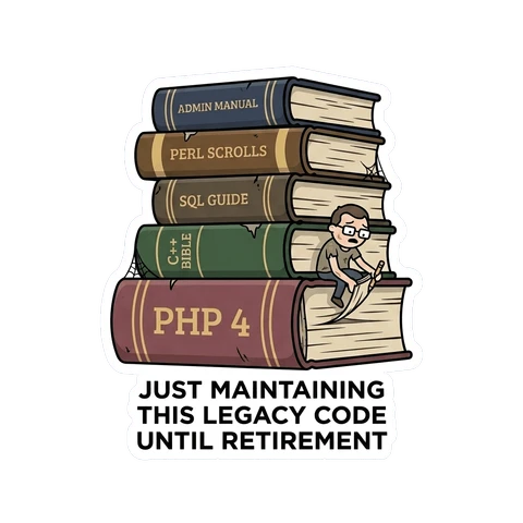 Funny Legacy Code Programmer Sticker