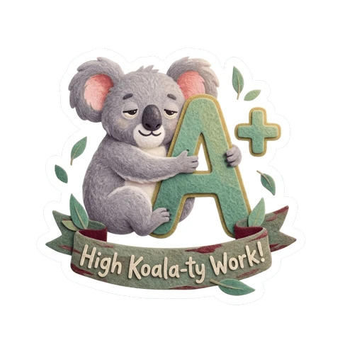 Cute Koala A+ High Quality Vinyl Sticker