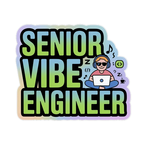 Senior Vibe Engineer Fun Laptop Sticker