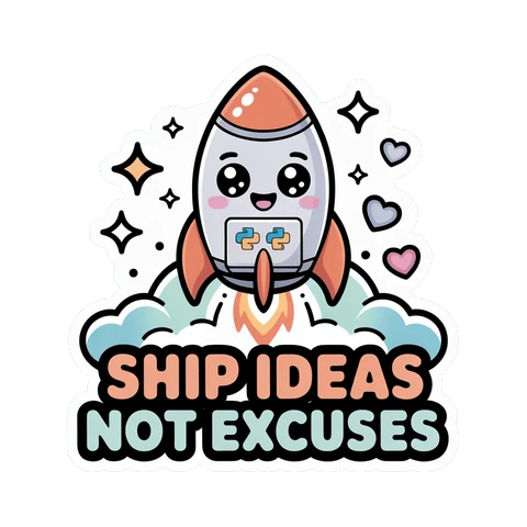 Cute Rocket Ship Ideas Not Excuses Motivational Vinyl Sticker