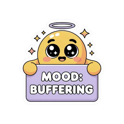 Cute Mood Buffering Angel Emoji Sticker