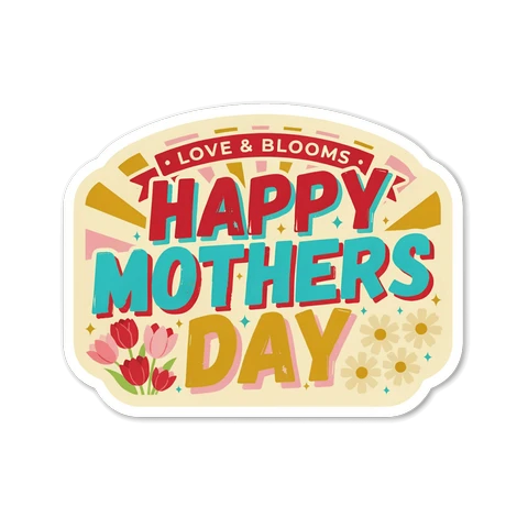 Happy Mothers Day Vinyl Sticker
