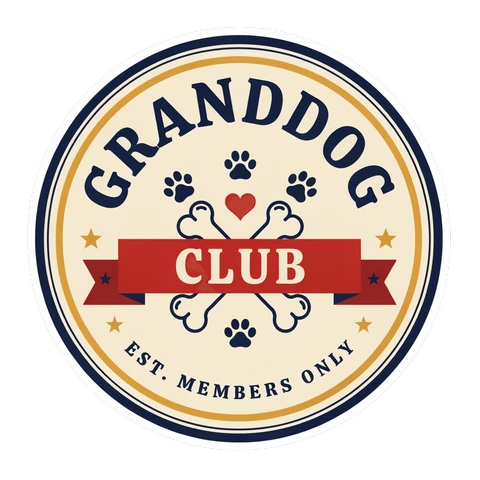Granddog Club Badge Dog Lover Vinyl Sticker