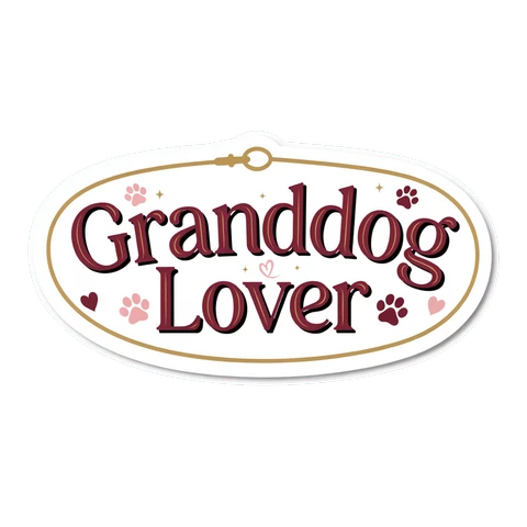 Granddog Lover Oval Dog Sticker