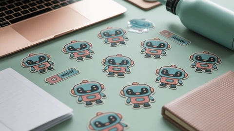 Cute Robot Stickers