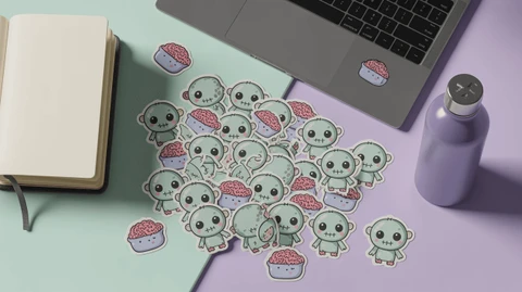 Cute Zombie Stickers
