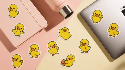 Kawaii Duck Stickers