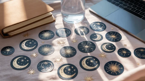 Moon Star Stickers