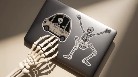 Skeleton Car Stickers