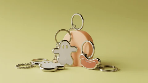 Snapchat Ghost Keychain