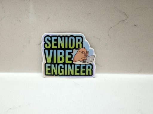 Senior Vibe Engineer Fun Laptop Sticker