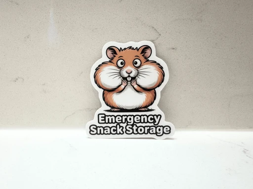 Cute Hamster Emergency Snack Storage Sticker