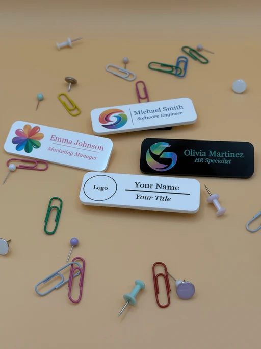 Personalized Acrylic Name Badge with Logo