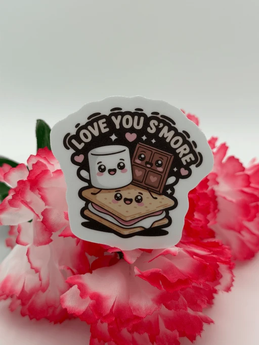Cute Love You Smore Kawaii Dessert Vinyl Sticker