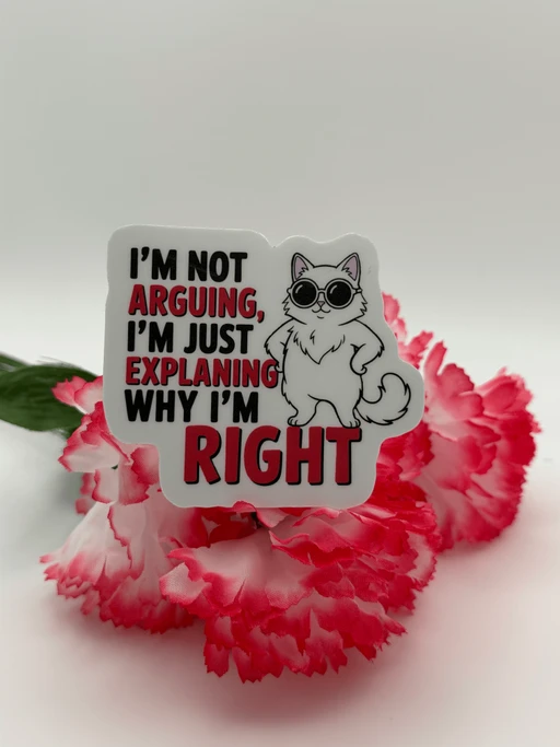 Funny Im Not Arguing Im Just Explaining Why Im Right Sticker