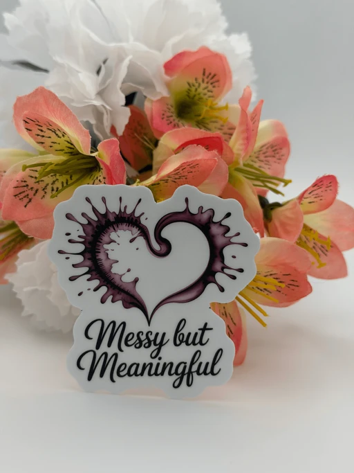 Messy but Meaningful Heart Vinyl Sticker