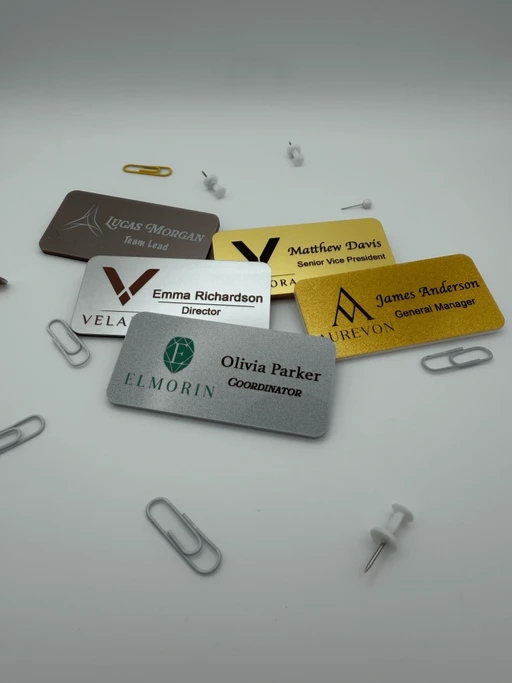 Personalized Acrylic Name Badge with Logo