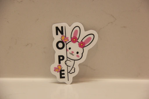 Cute Bunny Nope Sticker