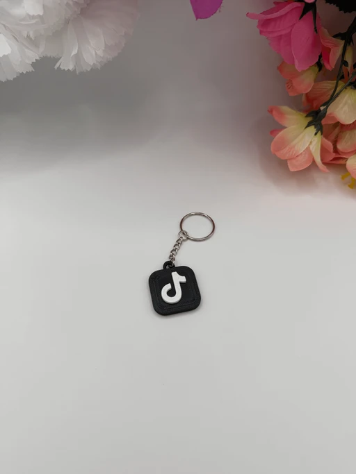 TikTok NFC Keychain 3D Printed Social Media Key Ring