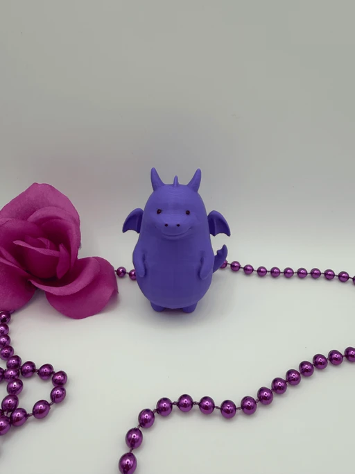 Potato Dragon Sculpture, Cute Kawaii Fantasy Dragon Figurine, 3D Printed, Unique Desk & Shelf Art Piece