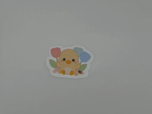 Cute Duckling Flower Sticker