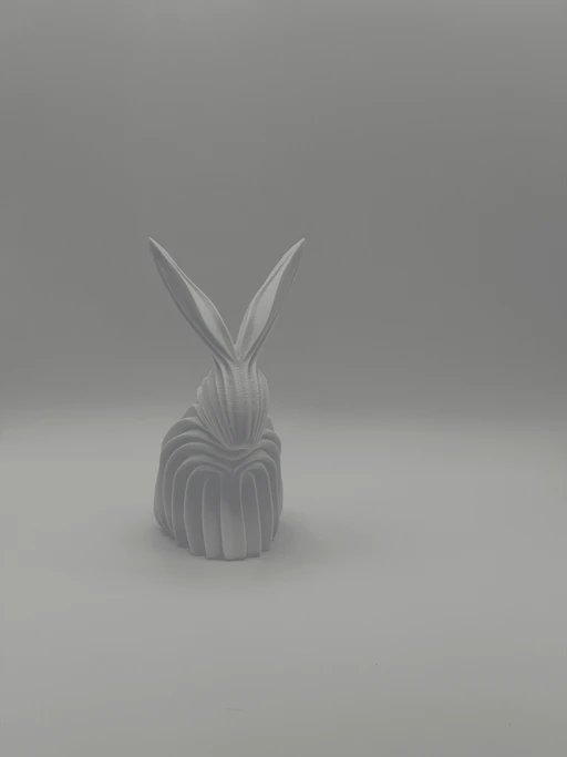Modern Rabbit Art 3D Printed Sculpture