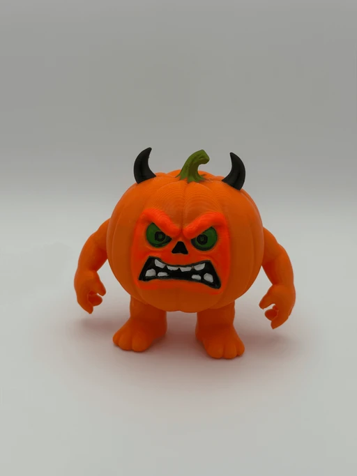Pumpkin Monster Figurine Halloween 3D Printed Decor
