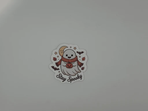 Cute Ghost Halloween Sticker Stay Spooky Decal