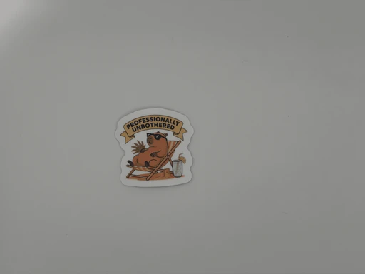 Professionally Unbothered Capybara Sticker