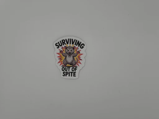 Surviving Out of Spite Possum Sticker