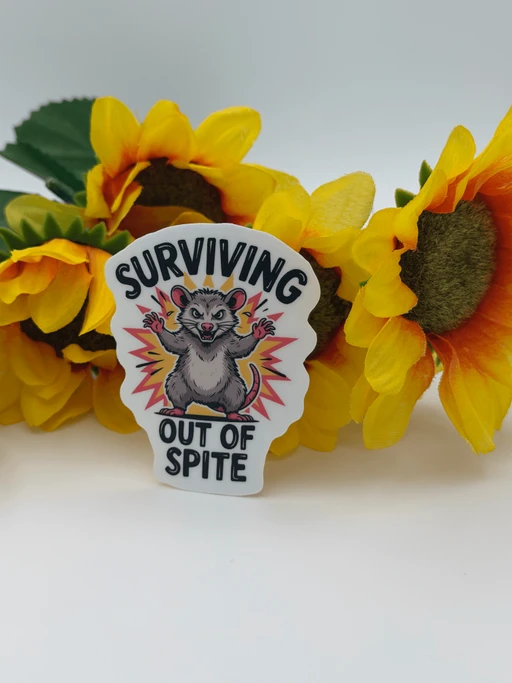 Surviving Out of Spite Possum Sticker