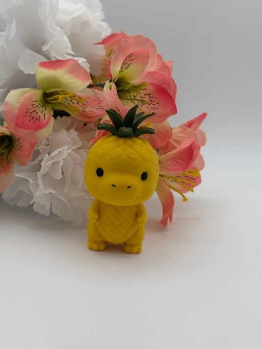 Pineapple Dino 3D Printed Figure - Hand-Painted PLA Collectible
