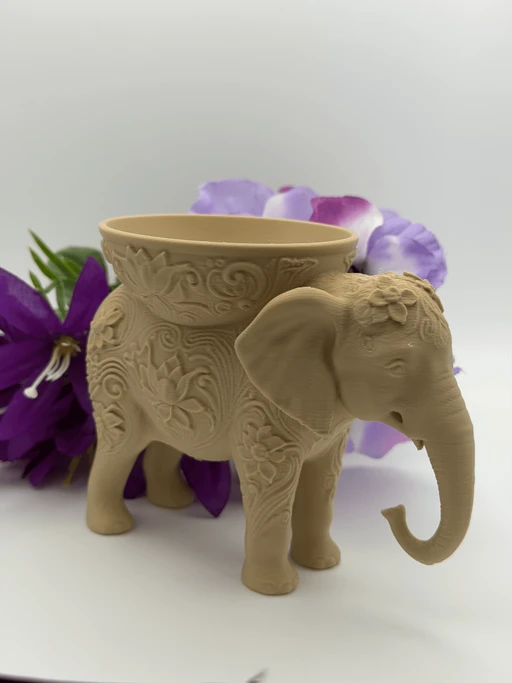 Elephant Jewelry Holder Bowl - 3D Printed PLA Ring Dish, Cute Desk Decor & Trinket Tray