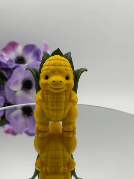 Cute Corn Dinosaur Figurine - 3D Printed PLA Desk Decor, Kawaii Dino Collectible