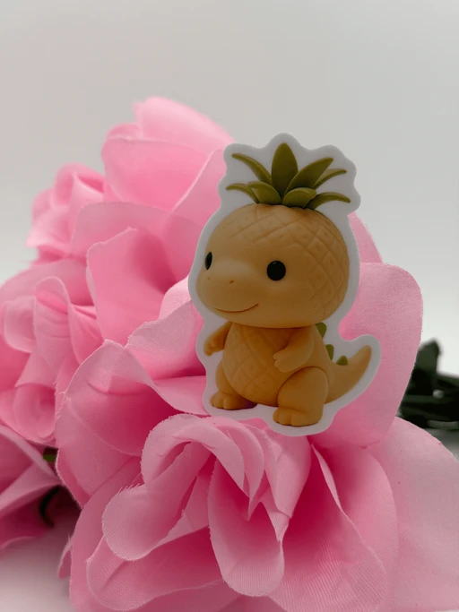 Cute Pineapple Dino Vinyl Sticker