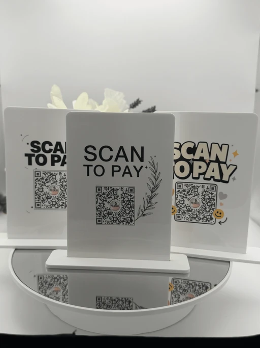 Personalized Acrylic QR Code Sign Scan to Pay Stand