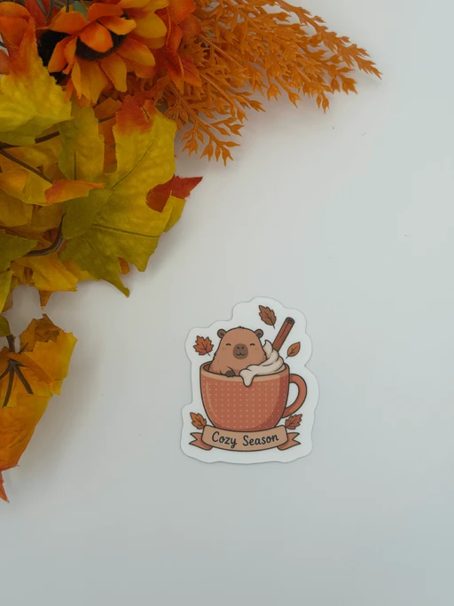 Cozy Season Bear Vinyl Sticker
