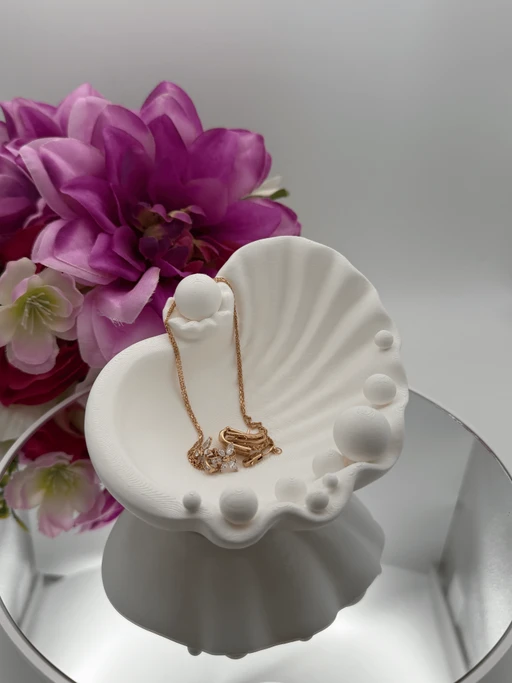 3D Printed Shell Trinket Dish - Jewelry & Small Items Holder
