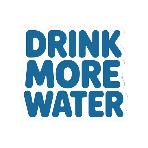 "Drink More Water" Motivational Sticker