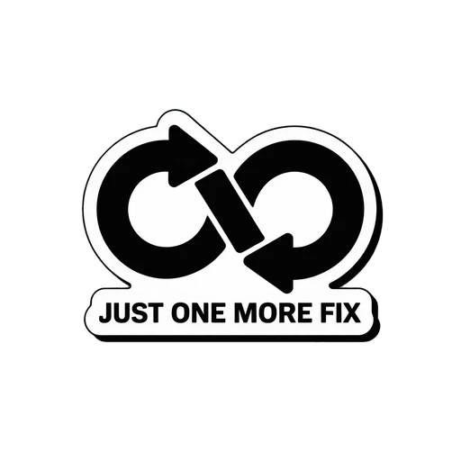 Infinity Loop Just One More Fix Sticker