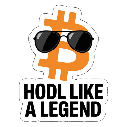 Bitcoin HODL Like a Legend Sticker
