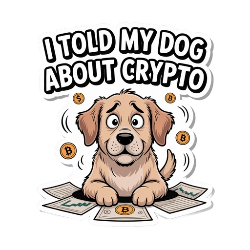 Funny Dog Crypto Enthusiast Vinyl Sticker