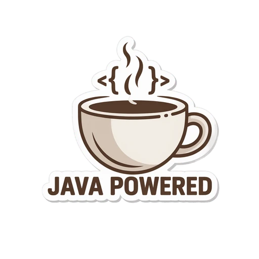 Java Powered Coffee Cup Vinyl Sticker