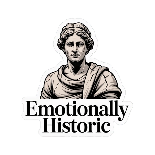 Classic Bust Emotionally Historic Vinyl Sticker