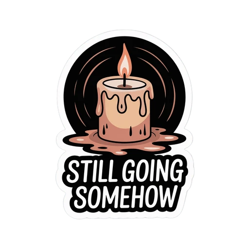 Motivational Melting Candle Sticker