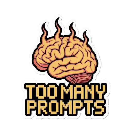 Funny Overloaded Brain Sticker