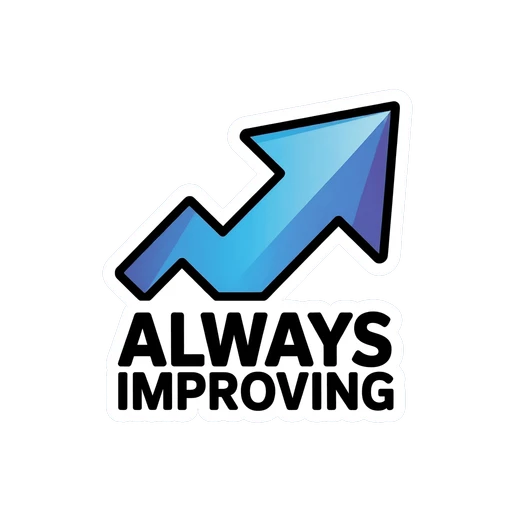 Motivational Always Improving Arrow Sticker