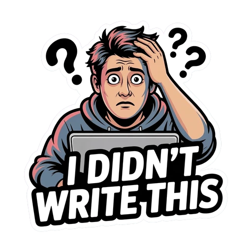 Funny Meme Laptop Sticker I Didn't Write This